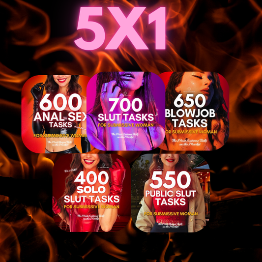 Ultimate 5-in-1 Submission Challenge Bundle – 2,800+ Relationship Tasks & Couple Adventures (Digital Ebook Collection 18+)