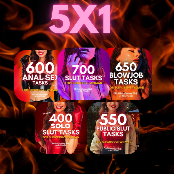 Ultimate 5-in-1 Submission Challenge Bundle – 2,800+ Relationship Tasks & Couple Adventures (Digital Ebook Collection 18+)