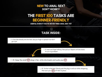 600 Anal Training Tasks for Submissive Women – Kinky BDSM Ideas for Couples | Dom & Sub Challenge Guide (18+)